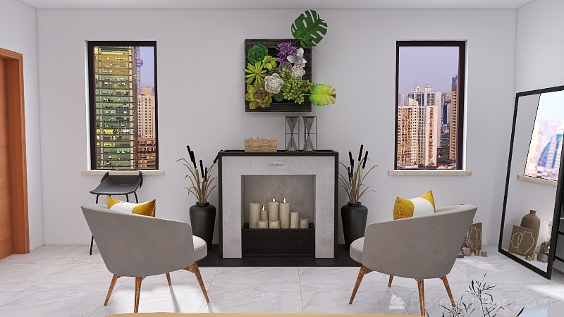 Snazzy Penthouse Room 3d design renderings