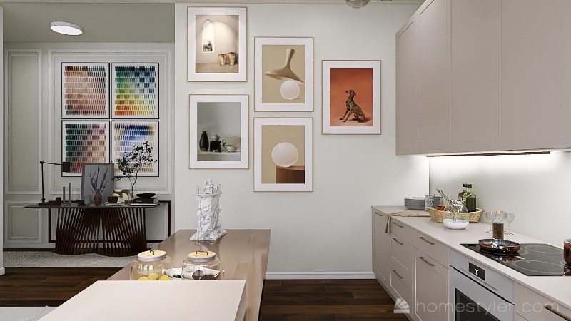 classy one bedroom apartment 3d design renderings