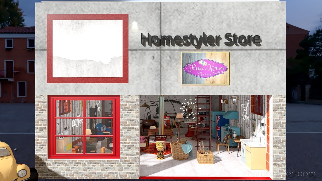 #RetronessModernoVintageStore 3d design renderings
