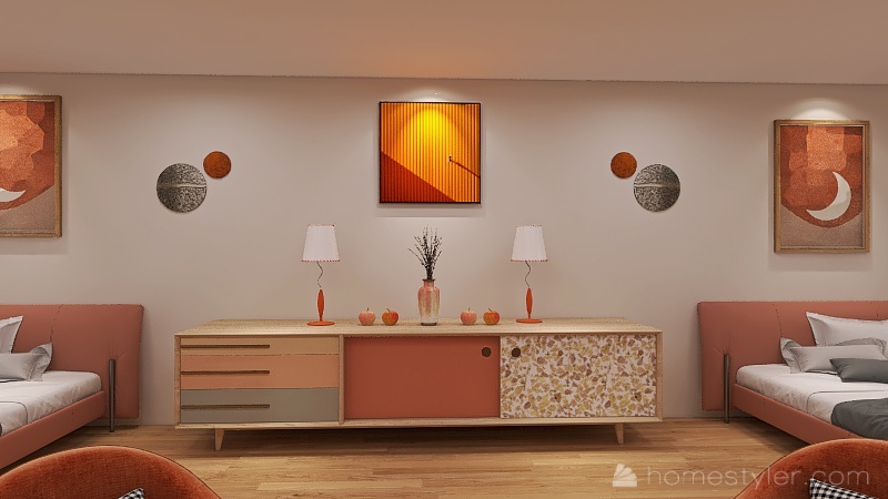 Marigold Bedroom 3d design renderings