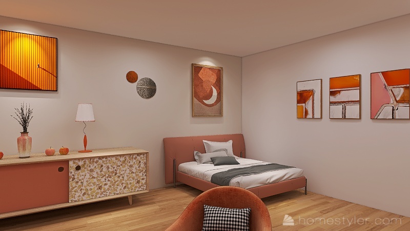 Marigold Bedroom 3d design renderings