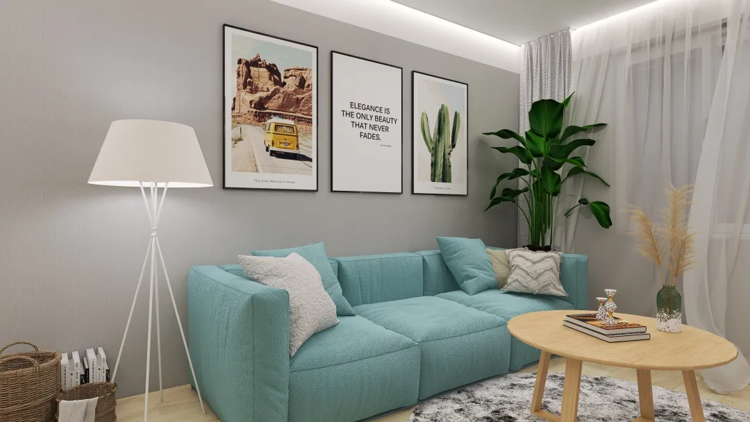 redevelopment of an apartment for two 3d design renderings