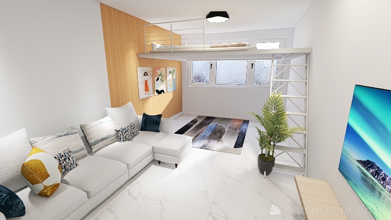 Copy of #loft #kitchneth #kitchenette 3d design renderings
