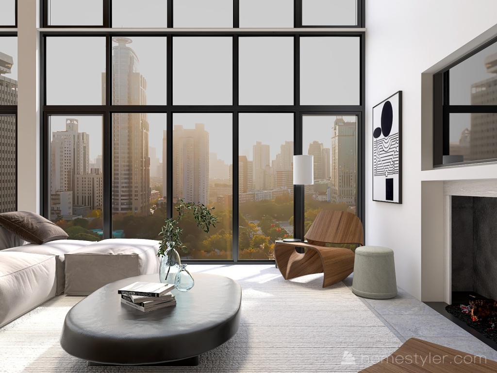 Industrial Penthouse 3d design renderings