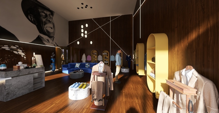 #StoreContest-Gentlemen shop 3d design renderings