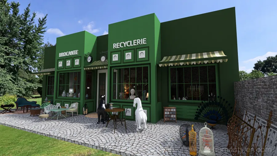 #StoreContest:Brocante et Recyclerie 3d design renderings