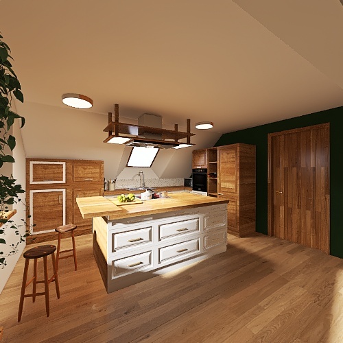 Siva moderna kuhinja 3d design renderings