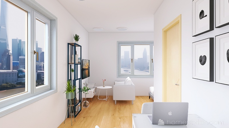 Small and cozy flat 3d design renderings