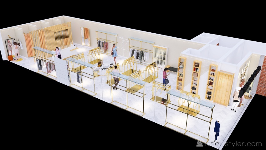 Clothing store  Sinaia 3d design picture 152.04