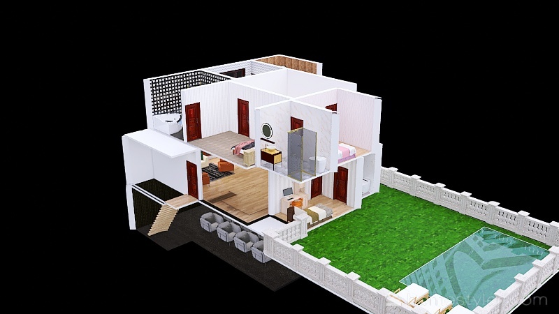 Casa moderna rustica 3d design picture 364.42