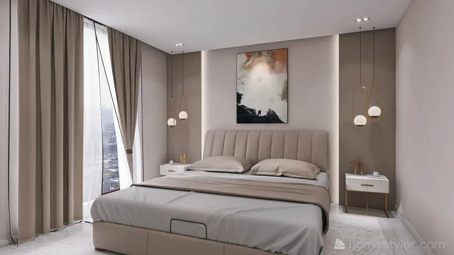 hay elmolqa -master bedroom 3d design renderings