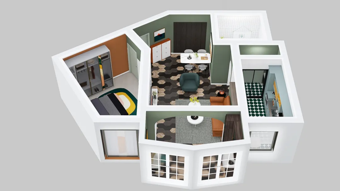 Modern Urban ApartmentModern Urban Apartment 3d design renderings