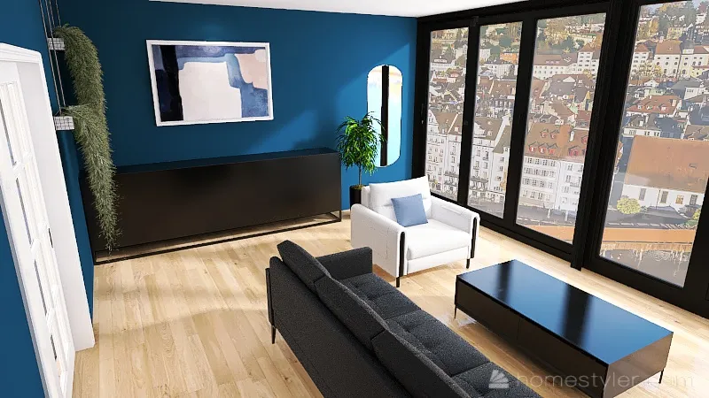 Minimalist Living Room 3d design renderings