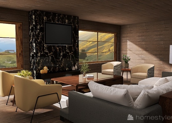 Modern, cabin, vacation home Design Rendering