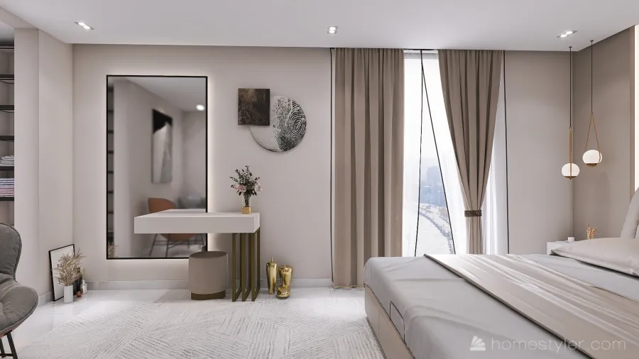 hay elmolqa -master bedroom 3d design renderings