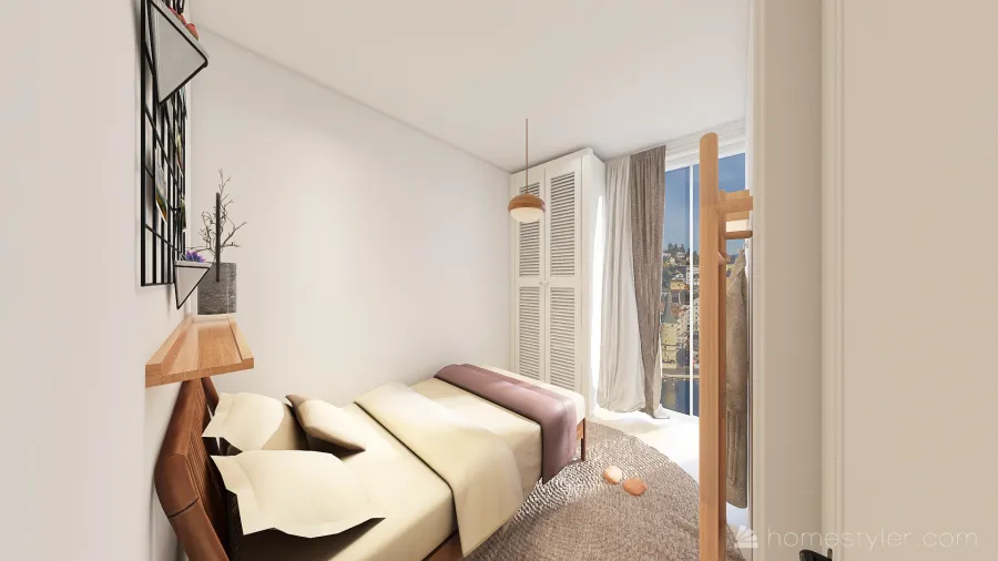 ProjectSophie - Comfi 41m2 apartment in Athens 3d design renderings