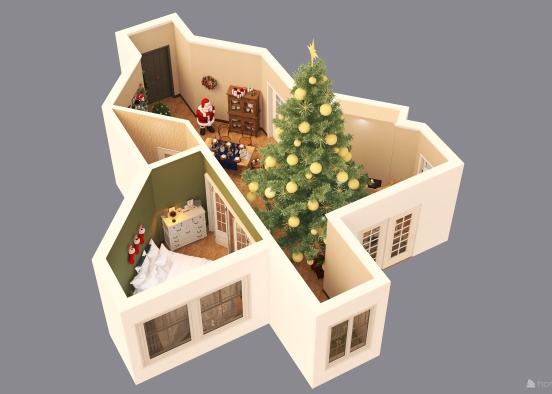 Christmas Tree Room Design Rendering