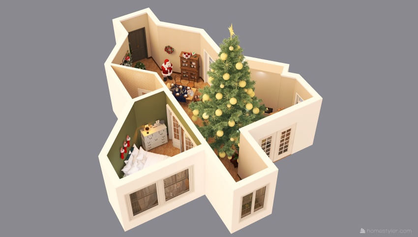 Christmas Tree Room 3d design picture 70.73