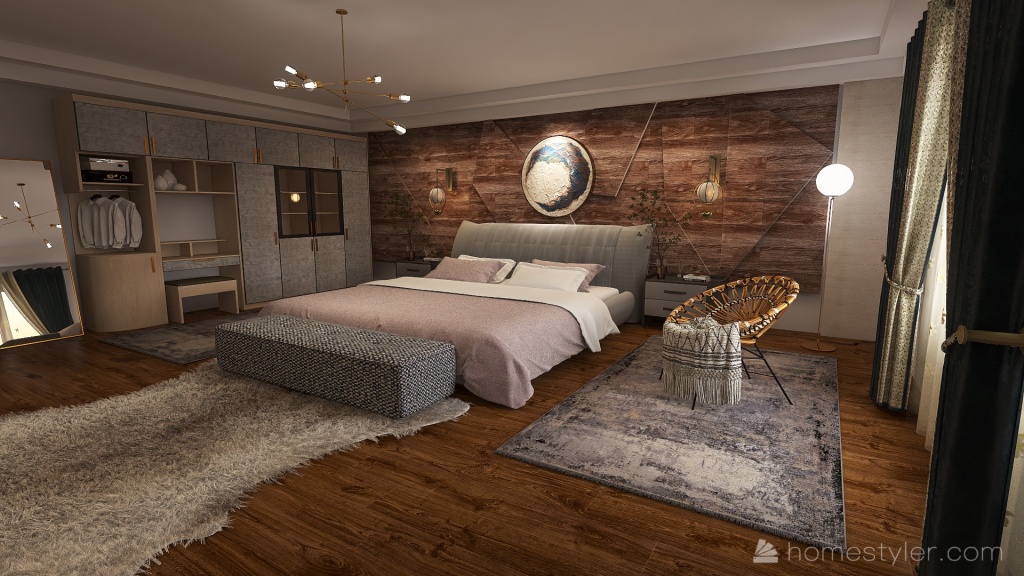 غرفه نوم 3d design renderings