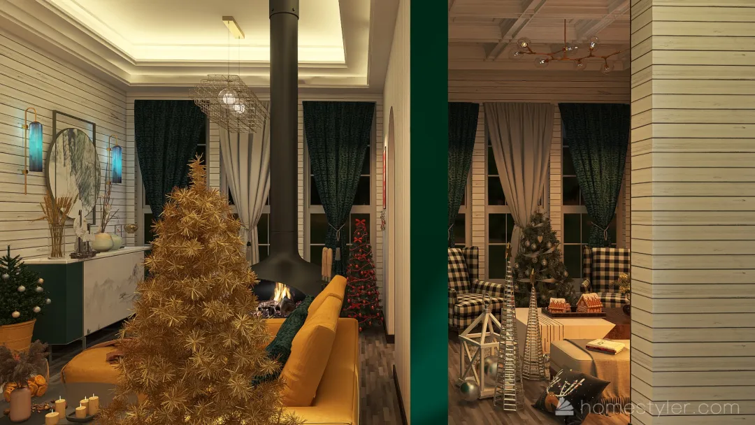 #ChristmasRoomContest 3d design renderings