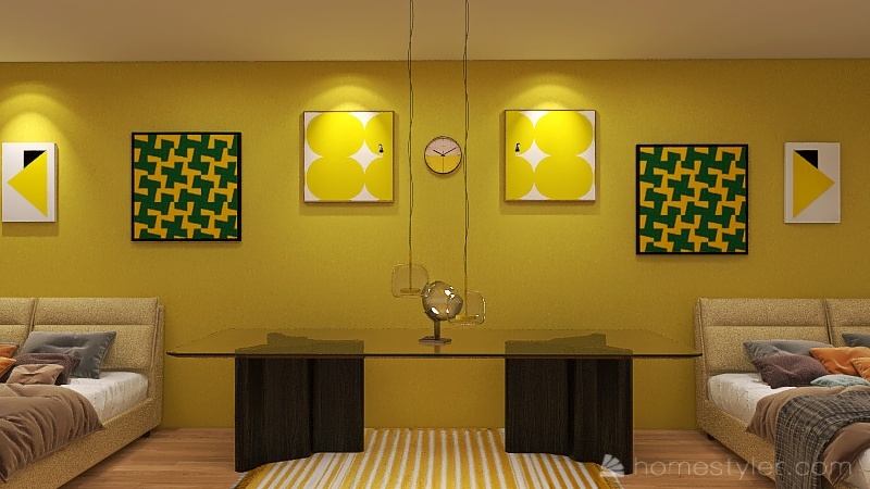 Pantone Bedroom 3d design renderings