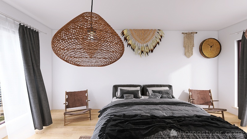 Wabi-Sabi Bedroom 3d design renderings