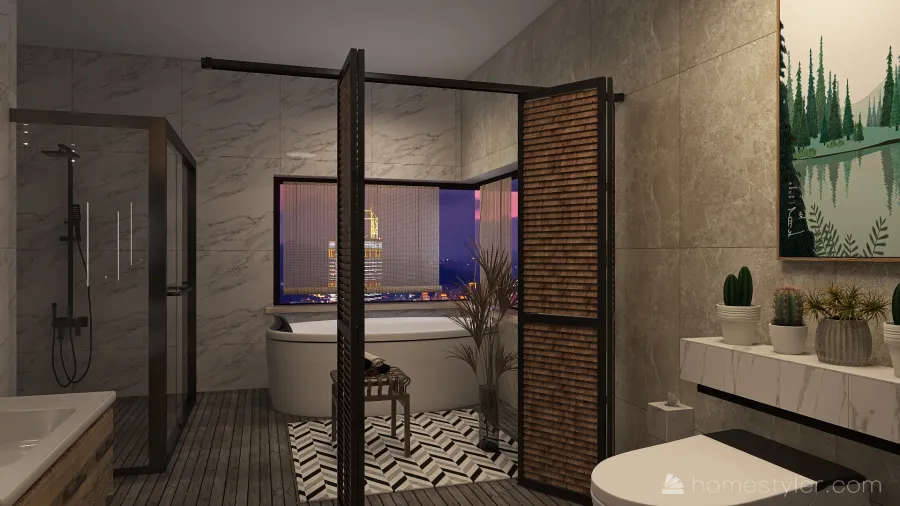 bathroom tropics 3d design renderings
