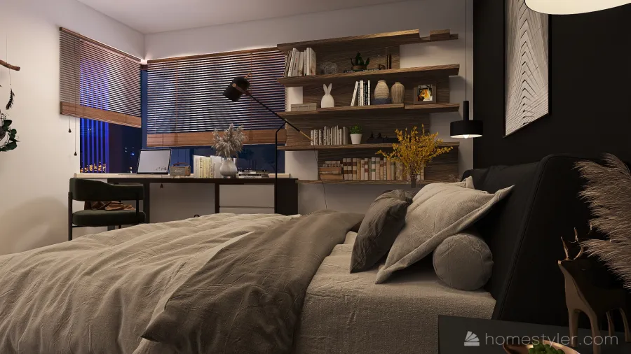 contemporary modern bedroom 3d design renderings
