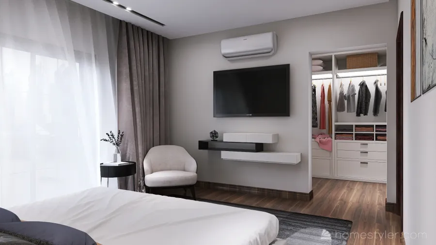 Master bedroom (Jubail villa) 3d design renderings