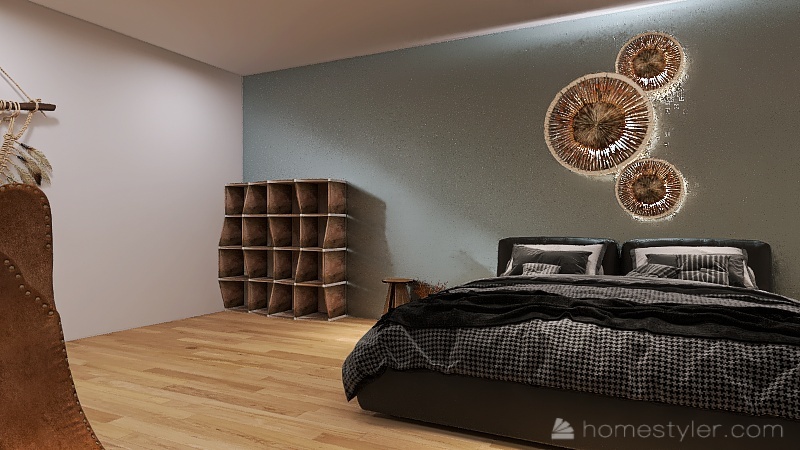 Wabi Sabi Bedroom 3d design renderings