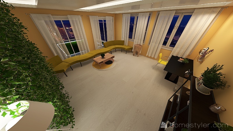 Big house with terrace and garage 3d design renderings