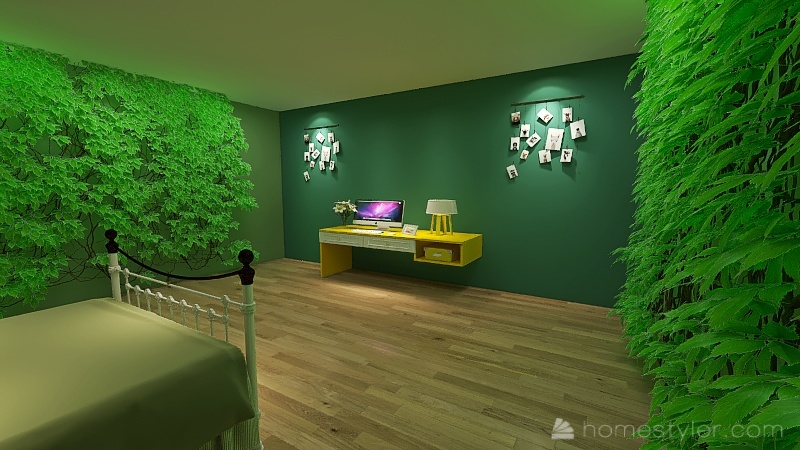 Lucky Clover Bedroom 3d design renderings