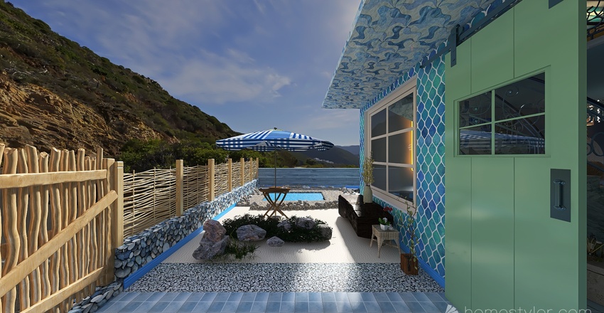 Cortile del negozio 3d design renderings