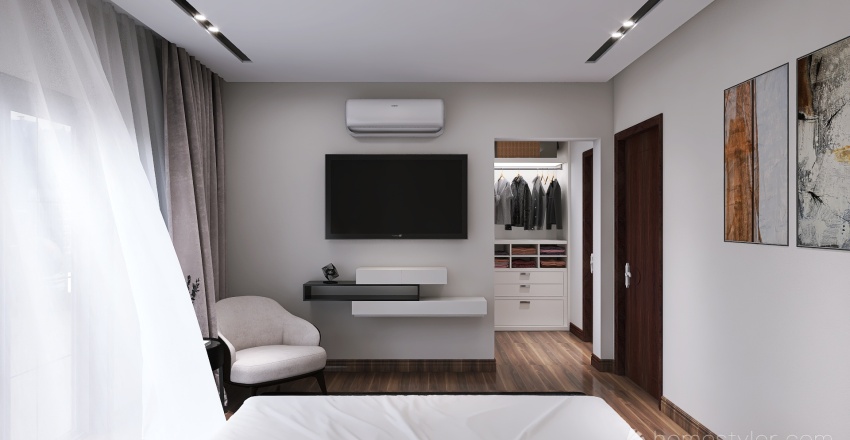 Master bedroom (Jubail villa) 3d design renderings