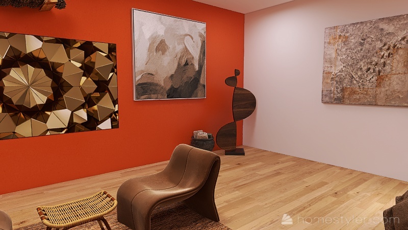 Earthy Tones Bedroom 3d design renderings