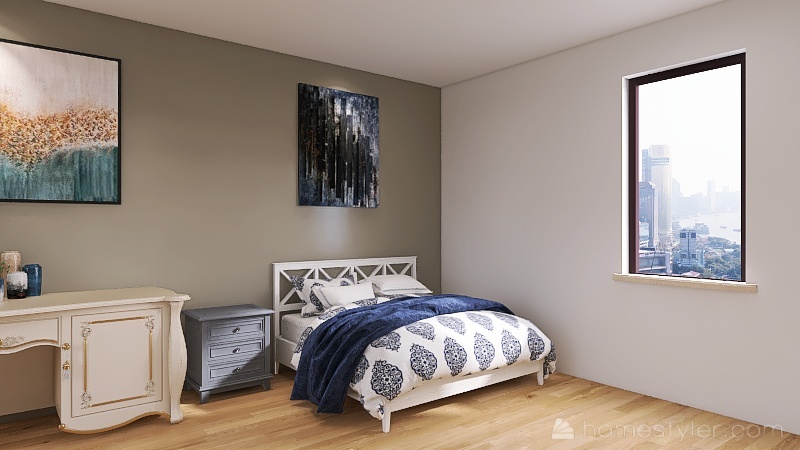 Mediterranean Bedroom 3d design renderings