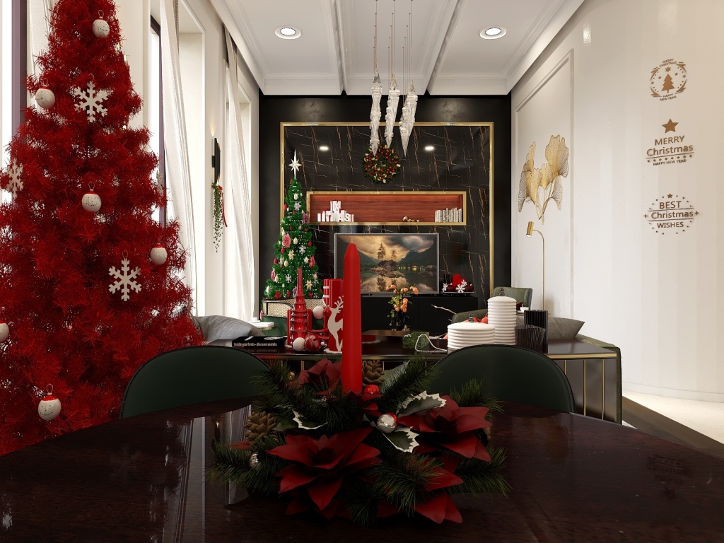 #EmptyRoomContest-Christmas 3d design renderings