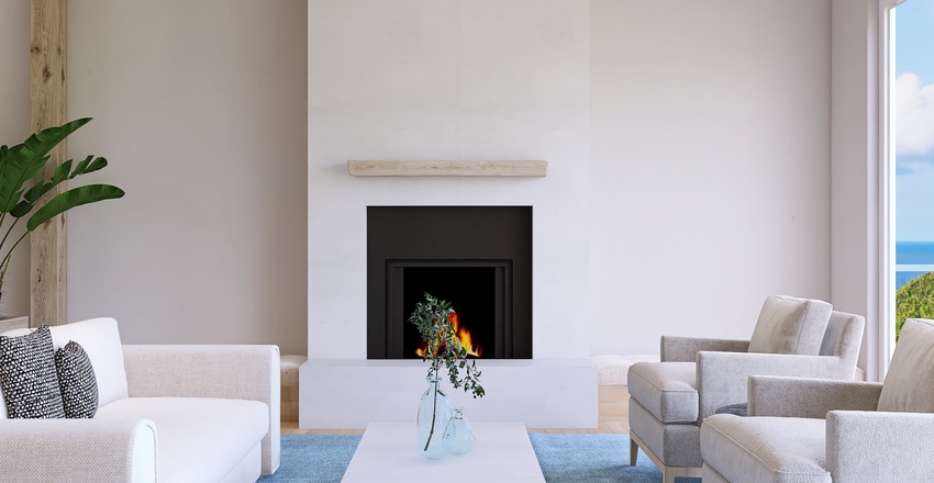 Minimalist Project "Seaside Oasis" 3d design renderings