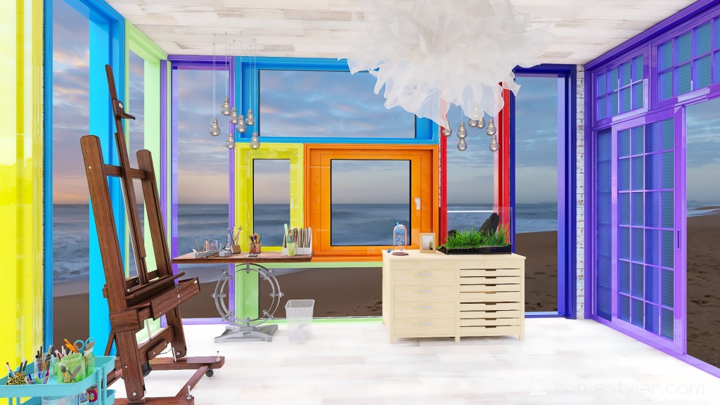 Beach Studio 3d design renderings