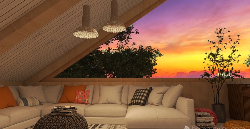 colorful loft 3d design renderings
