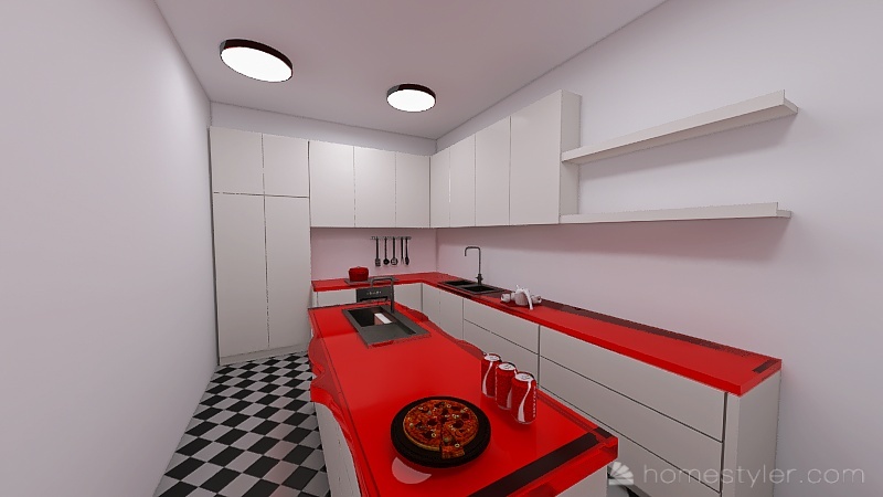 red room 3d design renderings
