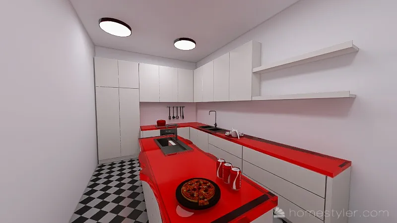 red room 3d design renderings