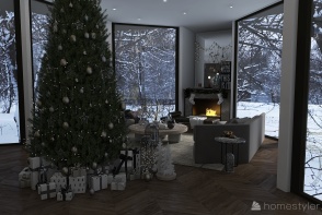 #ChristmasRoomContest-Modern Mountain Christmas Design Rendering