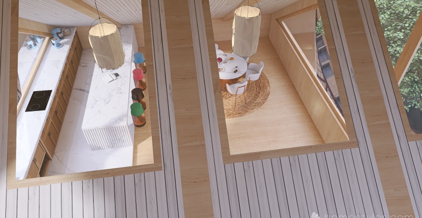 colorful loft 3d design renderings