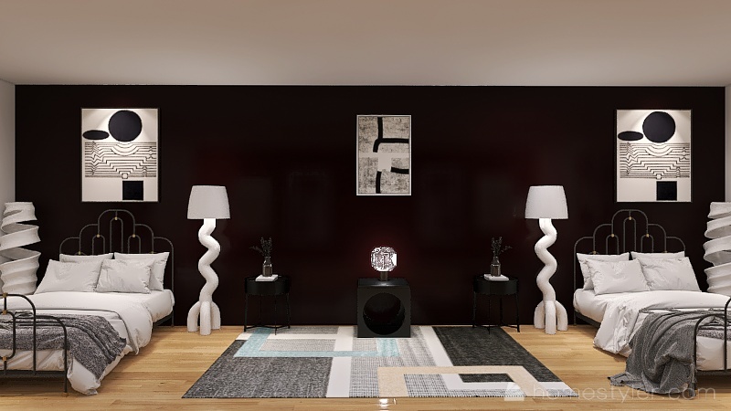 Memphis Bedroom 3d design renderings