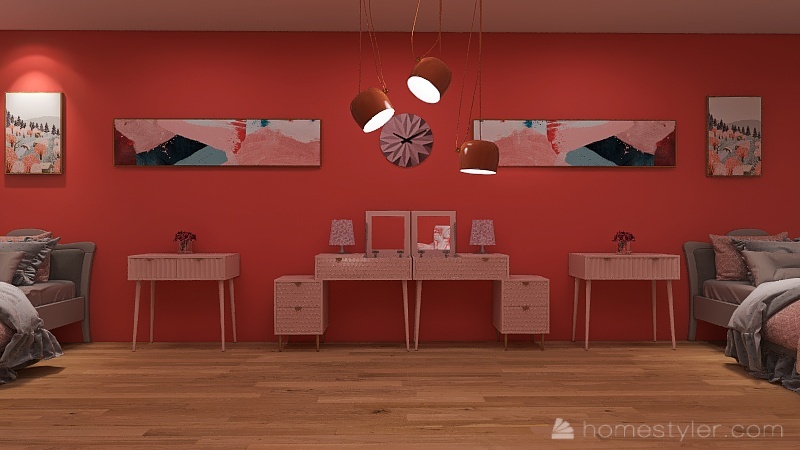 Sakura Bedroom 3d design renderings