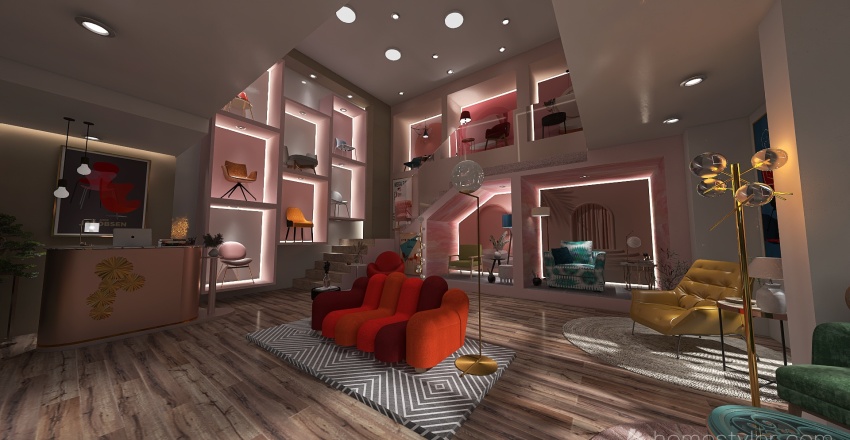 Store area 3d design renderings