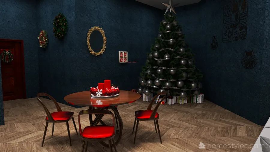 #ChristmasRoomContest- Comfy Christmas 3d design renderings