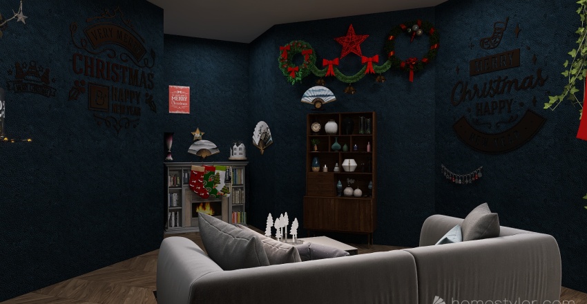 #ChristmasRoomContest- Comfy Christmas 3d design renderings