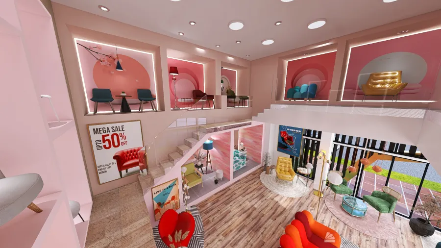 Store area 3d design renderings